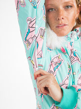 Load image into Gallery viewer, Womans winter overall Bad_Unicorn Mint
