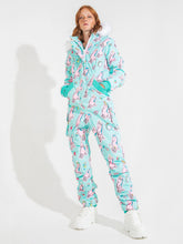 Load image into Gallery viewer, Womans winter overall Bad_Unicorn Mint
