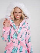 Load image into Gallery viewer, Womans winter overall Bad_Unicorn Pink
